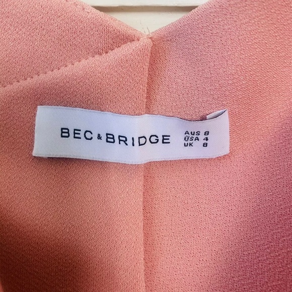 🌱 BEC + BRIDGE Sz 8 Peach Pink Crop Top NWOT - Picture 3 of 5